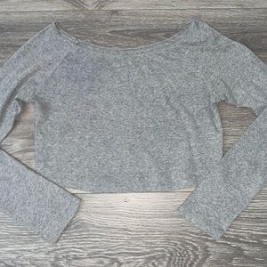 Gray Long Sleeve- Cropped